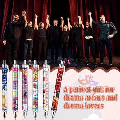 Feifeiya 24 Pack Musical Theater Gifts for Women Men, Ballpoint Pen Set with Quotes, Funny Theater Actor Gifts for Musical Broadway Theatre Lovers Friends, Actors