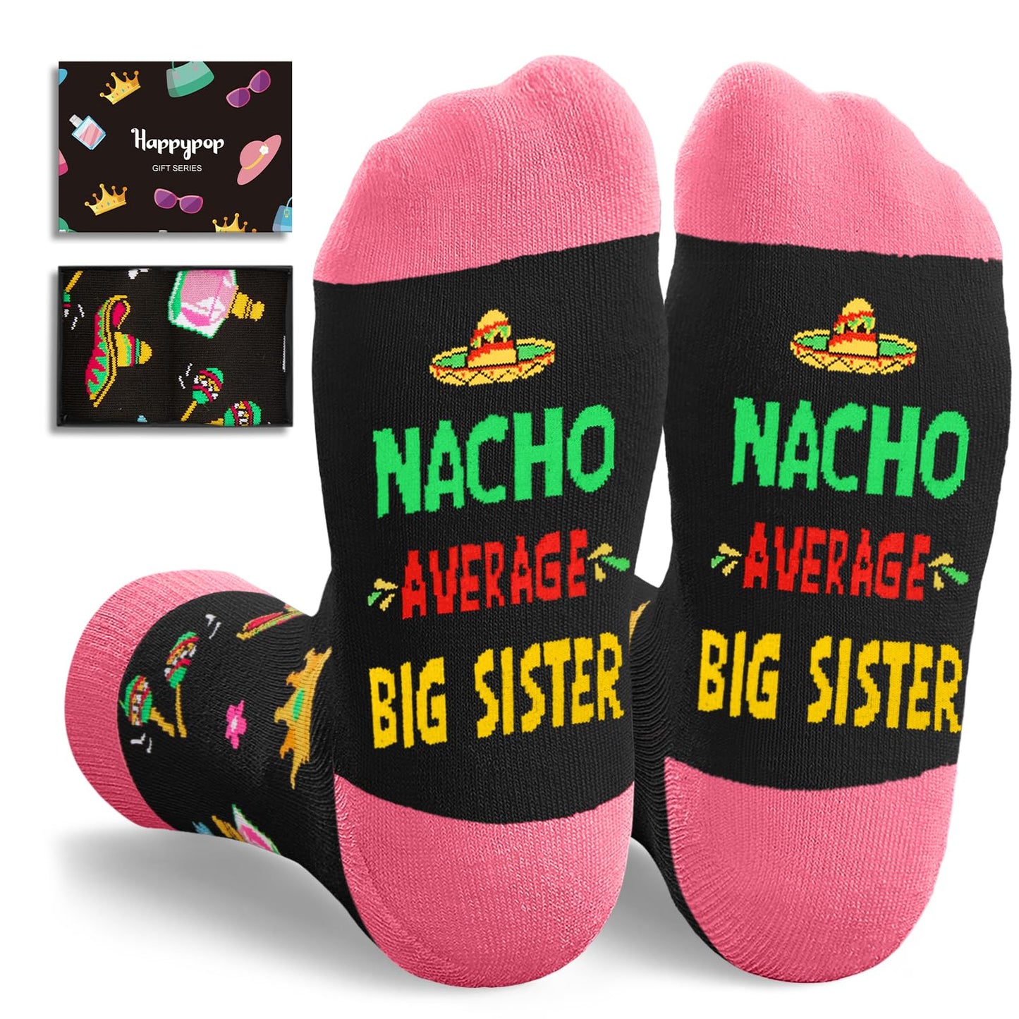 HAPPYPOP Mothers Day Gifts - Mother Daughter Sister in Law Socks, Aunt Niece Sister Socks