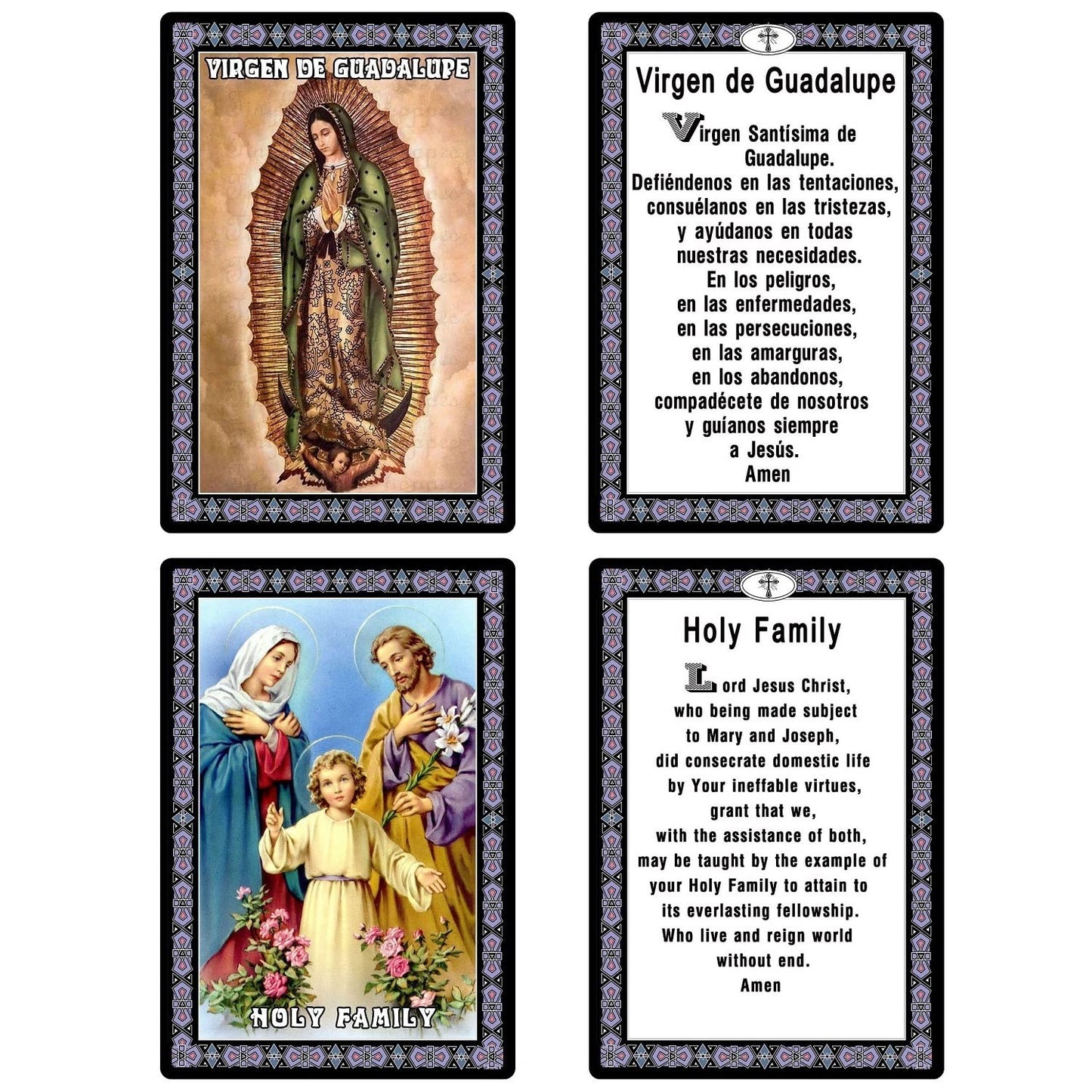ESNOY Catholic Prayer Cards, Prayer Cards Catholic Saints Set of 10 Holy Prayer Cards, Catholic Religious Gifts for Women, Men, Mother, Father, Godfather, Godmother Gifts from Godson Goddaughter