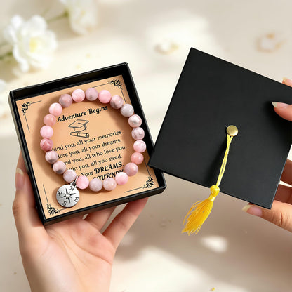 Parma77 2026 Graduation Gifts for Her, High School College Graduation Gifts for Women, Inspirational Compass/Heart Graduation Bracelets with Gift Message Card for Women Daughter Sister Friends
