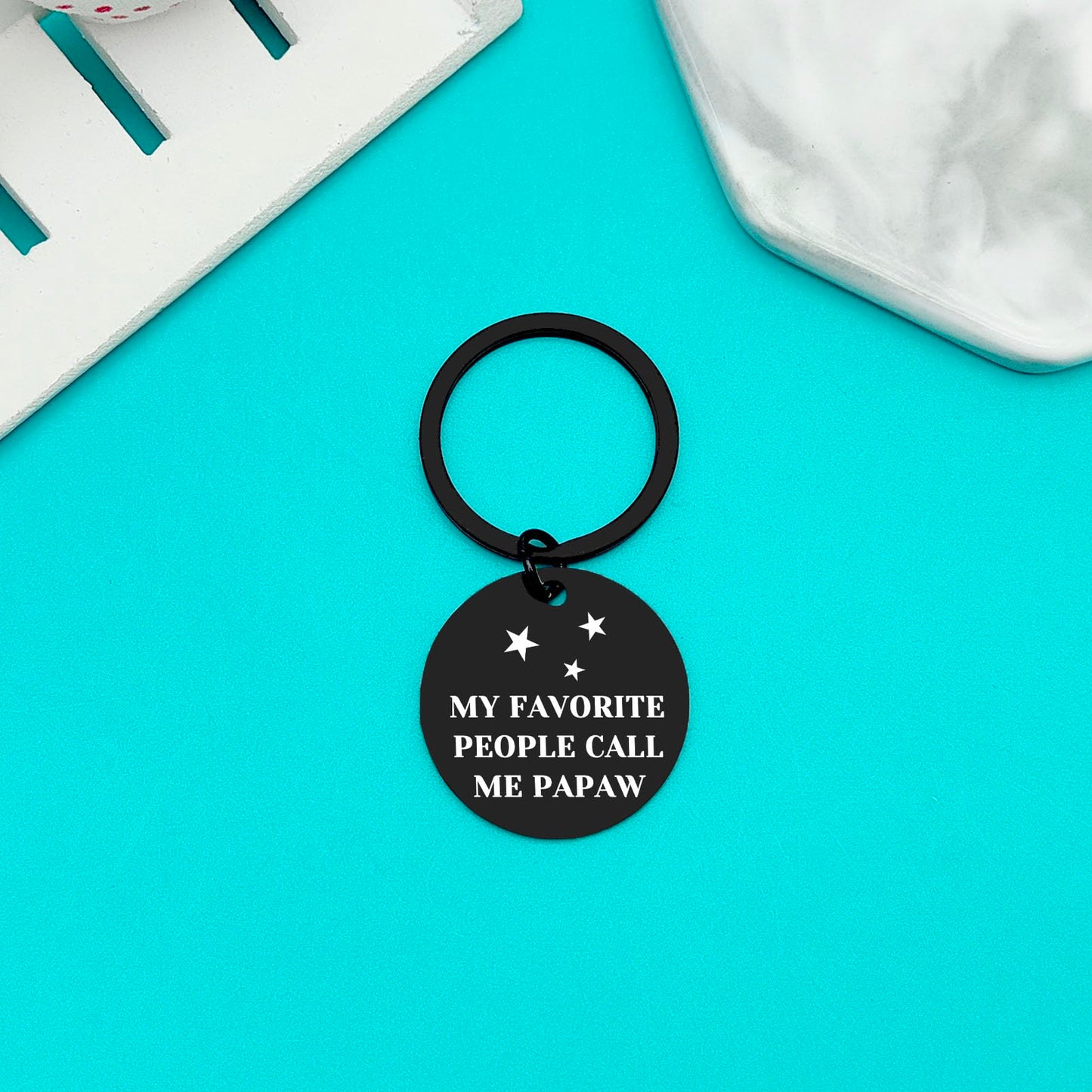 Xiahuyu Grandpa Gifts Papaw Keychain My Favorite People Call Me Papaw Keychain Christmas Birthday Gifts for Grandpa Grandad Papaw Fathers Day Gift Grandpa Gift from Grandkids