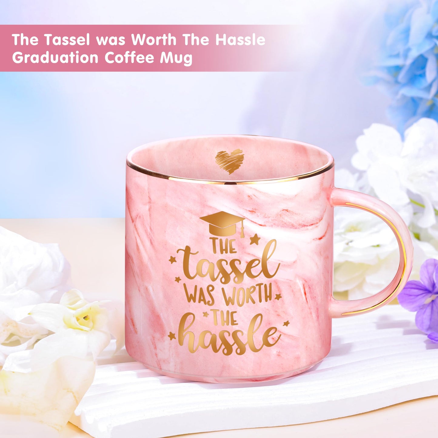 GEMWAVE Graduation Gifts for Her 2026,Class of 2026 The Tassel was Worth The Hassle-Graduation Coffee Mug Candles Keychain Set- College Student Gifts for Women