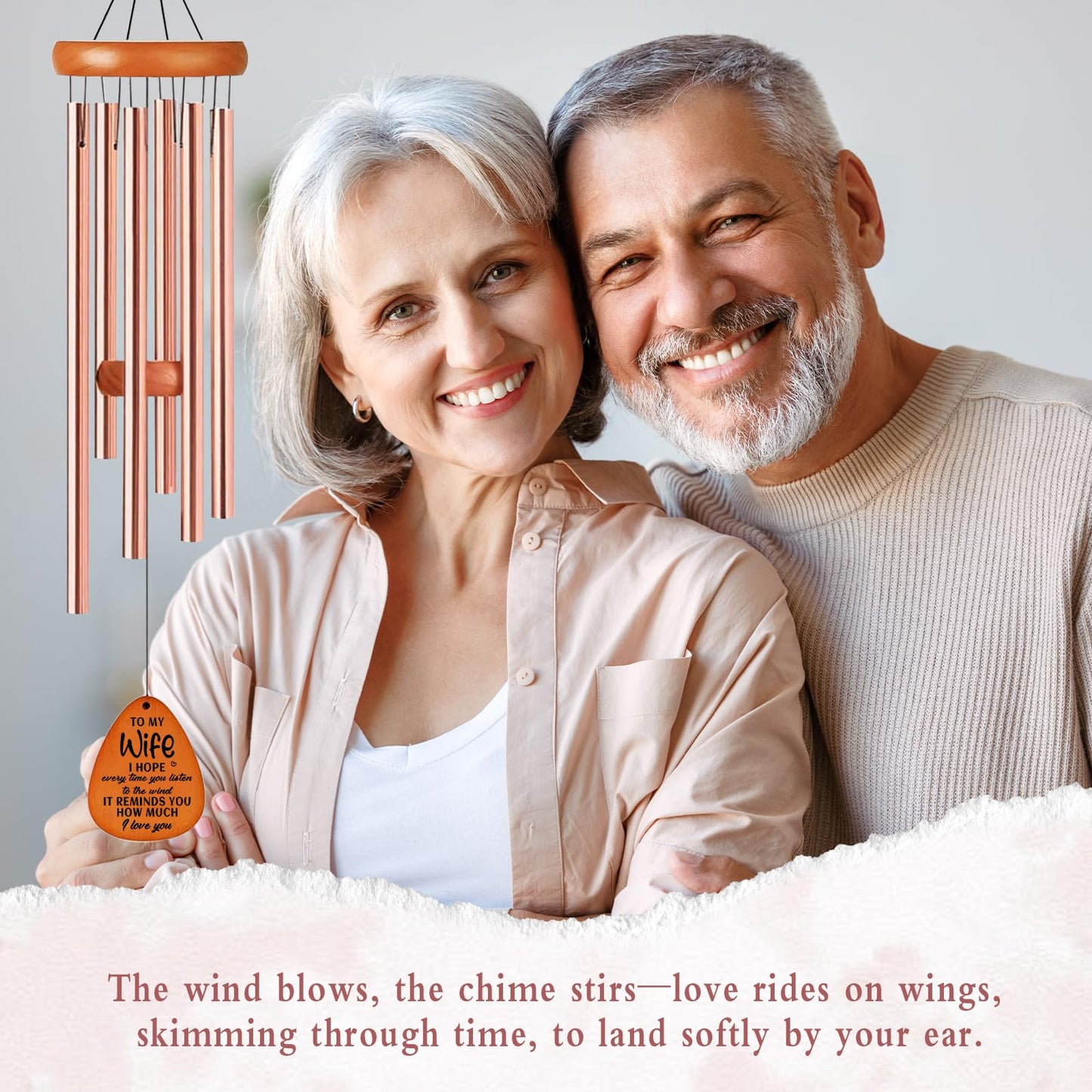 Gifts for Wife, Wind Chimes for Wife, Mothers Day Best Gift for Wife, Heartfelt Birthday Present from Husband, Unique Gifts Ideas for Wedding Anniversary Valentine's, Thanksgiving, Christmas