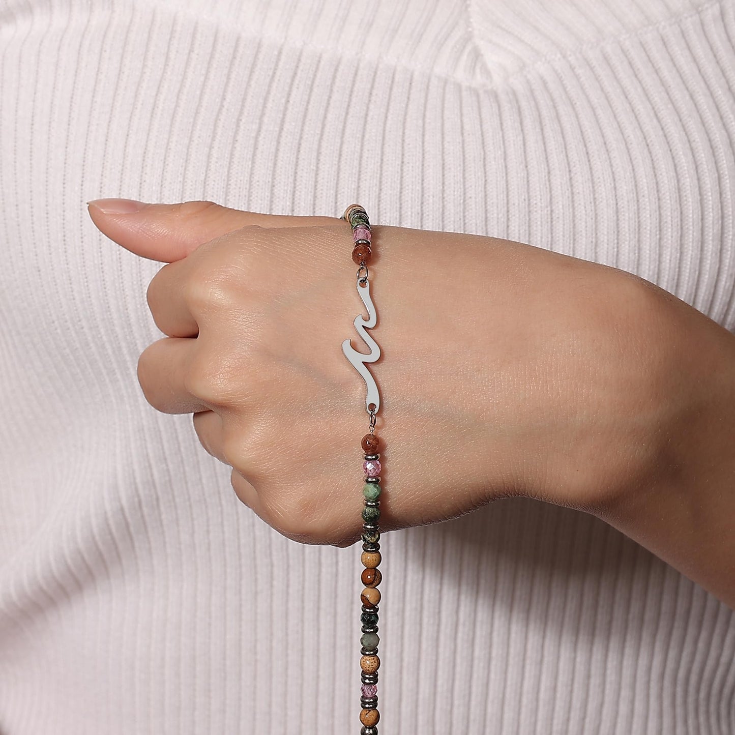 TONY & SANDY Friend Gifts for Women, Unique Birthday Gifts for Women, Sister Gift from Sister, Wave Bracelet, Christmas Graduation Mothers Day Gift for Her, Bestie Friendship Bracelets