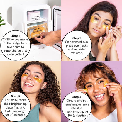 grace & stella Award Winning Under Eye Mask - Gifts for Women - Reduce Dark Circles, Puffy Eyes, Wrinkles, Under Eye Patches - Birthday, Bachelorette Party Favors - Vegan Self Care (24 Pairs, Pink)