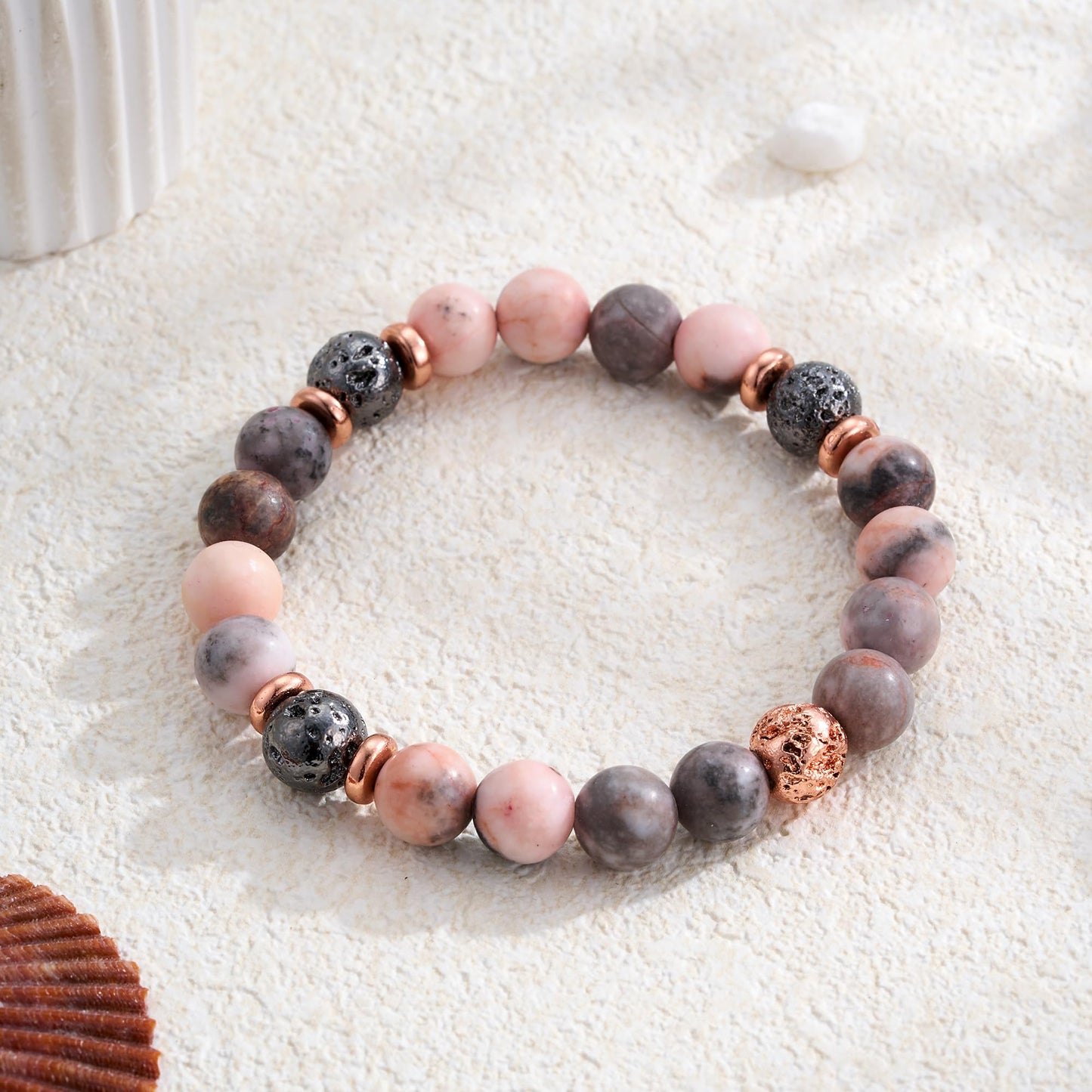 Sanyaa 30th 40th 50th 60th 65th 70th 75th 80th Birthday Gifts for Women Bracelets 50 60 65 70 Year Old Natural Stones Happy Birthday Bracelets for Women