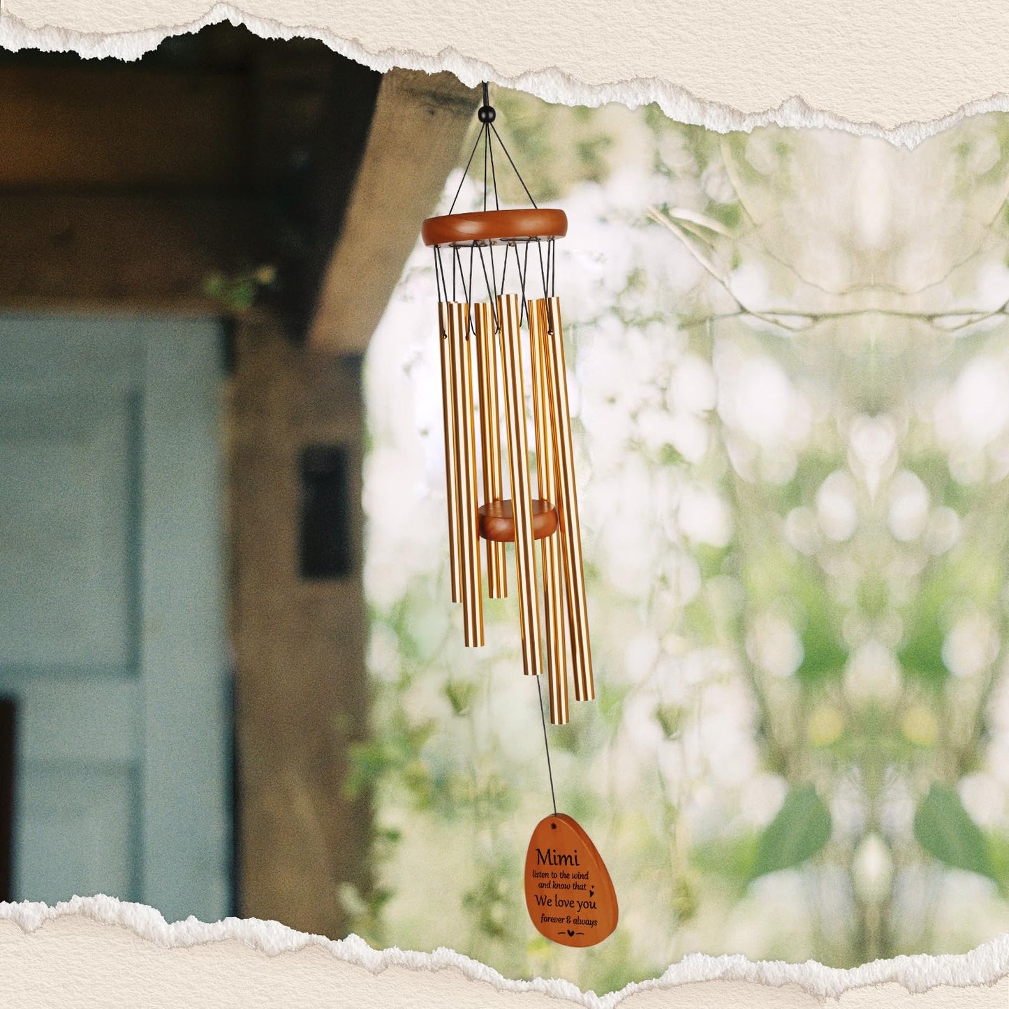 Aurahouse Mimi Gifts, Gifts for Mimi Wind Chimes, Mimi Mothers Day Birthday Gift, Mimi Gift for Grandma Women from Grandkids for Thanksgiving, Valentines Day, Christmas, 25.5"