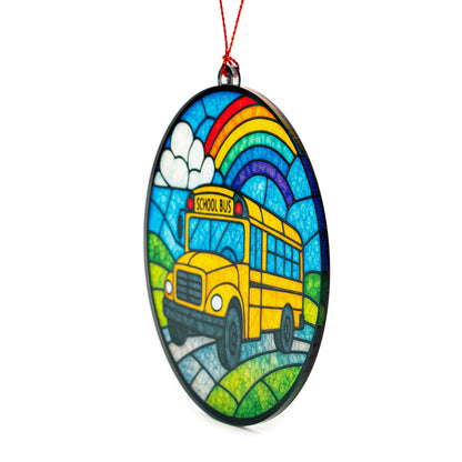 Bus Driver Gifts - Bus Driver Appreciation Gifts with Card - Thank You Gift for Back to School/College - First Day of School - End of Year or Retirement - Car, Window, Tree Hanging for Ornament