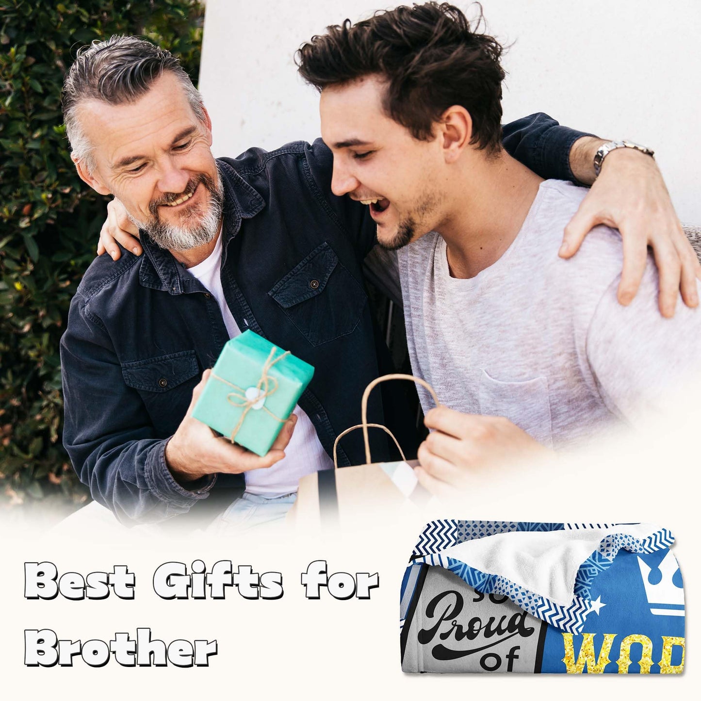 Gifts for Brother Fathers Day, Best Brother Birthday Gifts from Sister Blanket 60"x50", Brothers Blankets from Sister