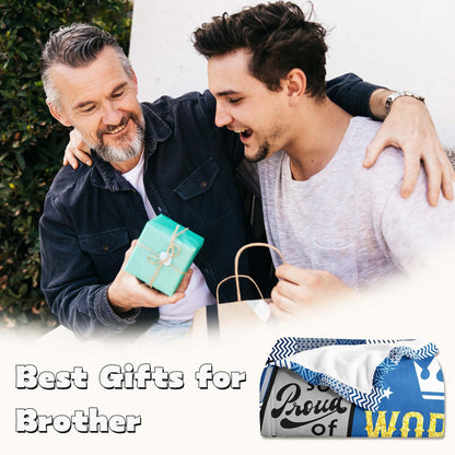 Gifts for Brother Fathers Day, Best Brother Birthday Gifts from Sister Blanket 60"x50", Brothers Blankets from Sister