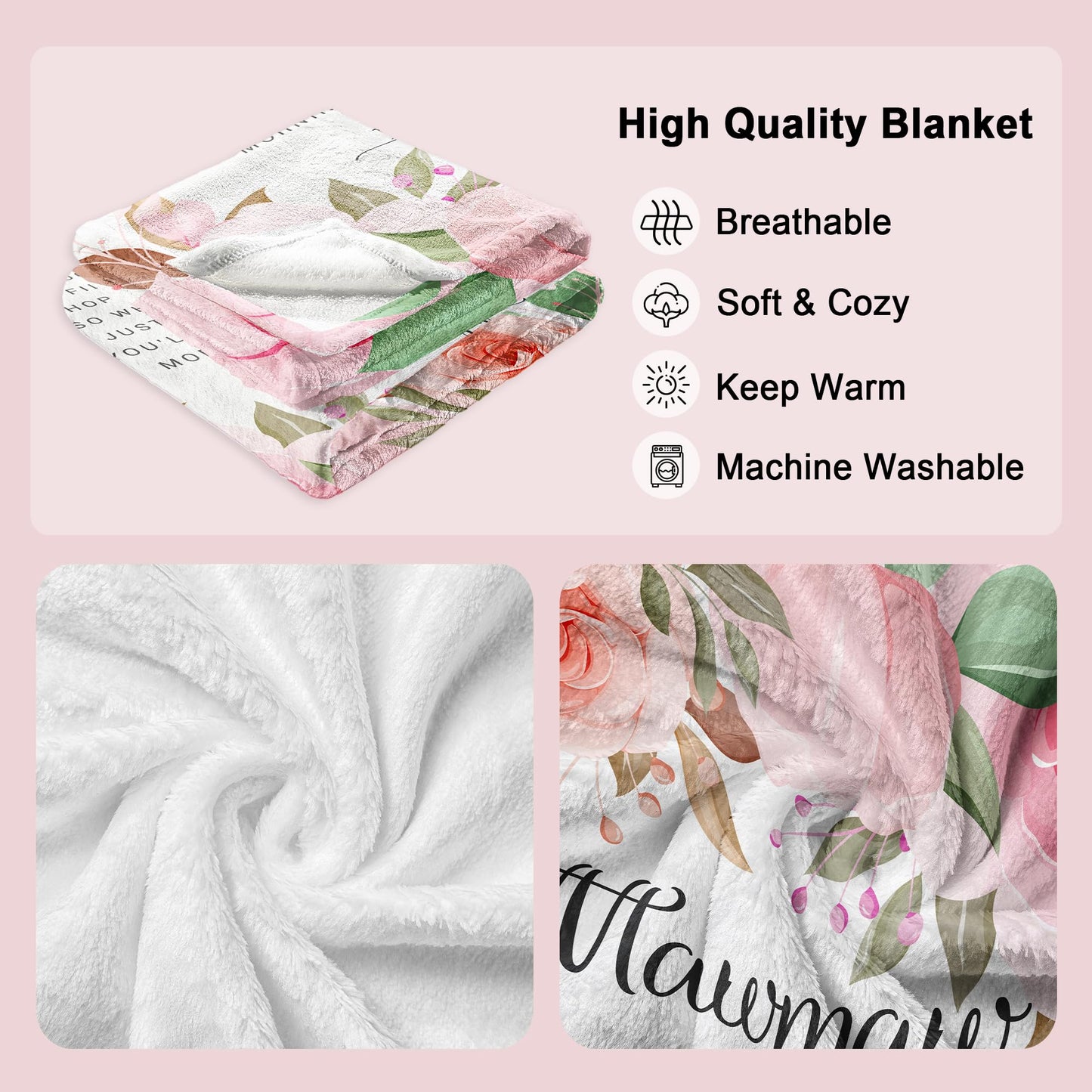 Mawmaw Gifts Throw Blanket 60x50 Inch - Best Gifts for Mawmaw - Mawmaw's Gift from Grandchildren - Maw Maw Gifts for Grandma - Mawmaw's Gift for Birthday Retirement