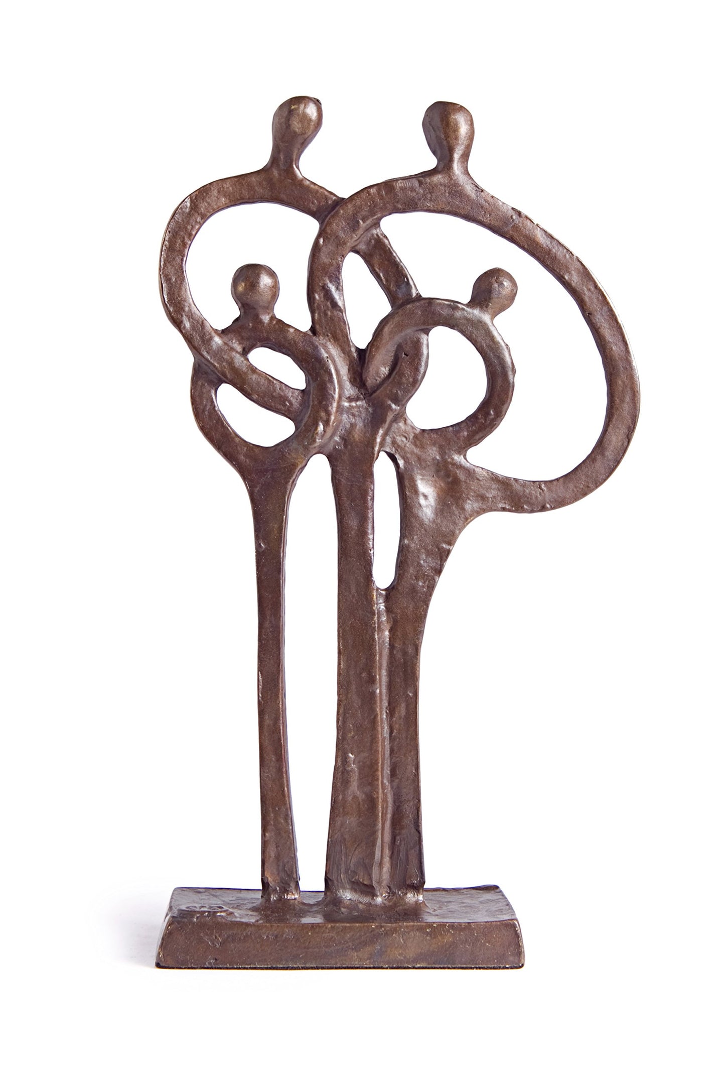 Danya B. ZD10102 Contemporary Family of 4 Ring of Love Metal Art Cast Bronze Sculpture
