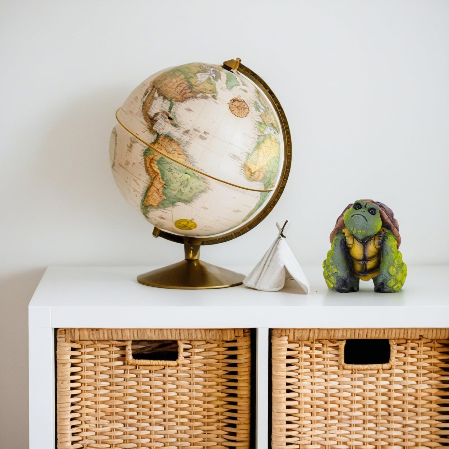 MOLMH Weird Stuff Grumpy Angry Turtle Statue, Hand-Painted Realistic Resin Sculpture, Unique Ugly Cute Garden & Desk Decor for Home Office, Novelty Gift Idea