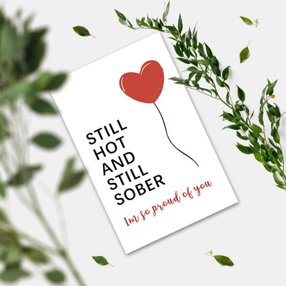 Funny Sober Card - Encouragement & Anniversary for Friends & Family, Sobriety Card, Gifts for Men & Women