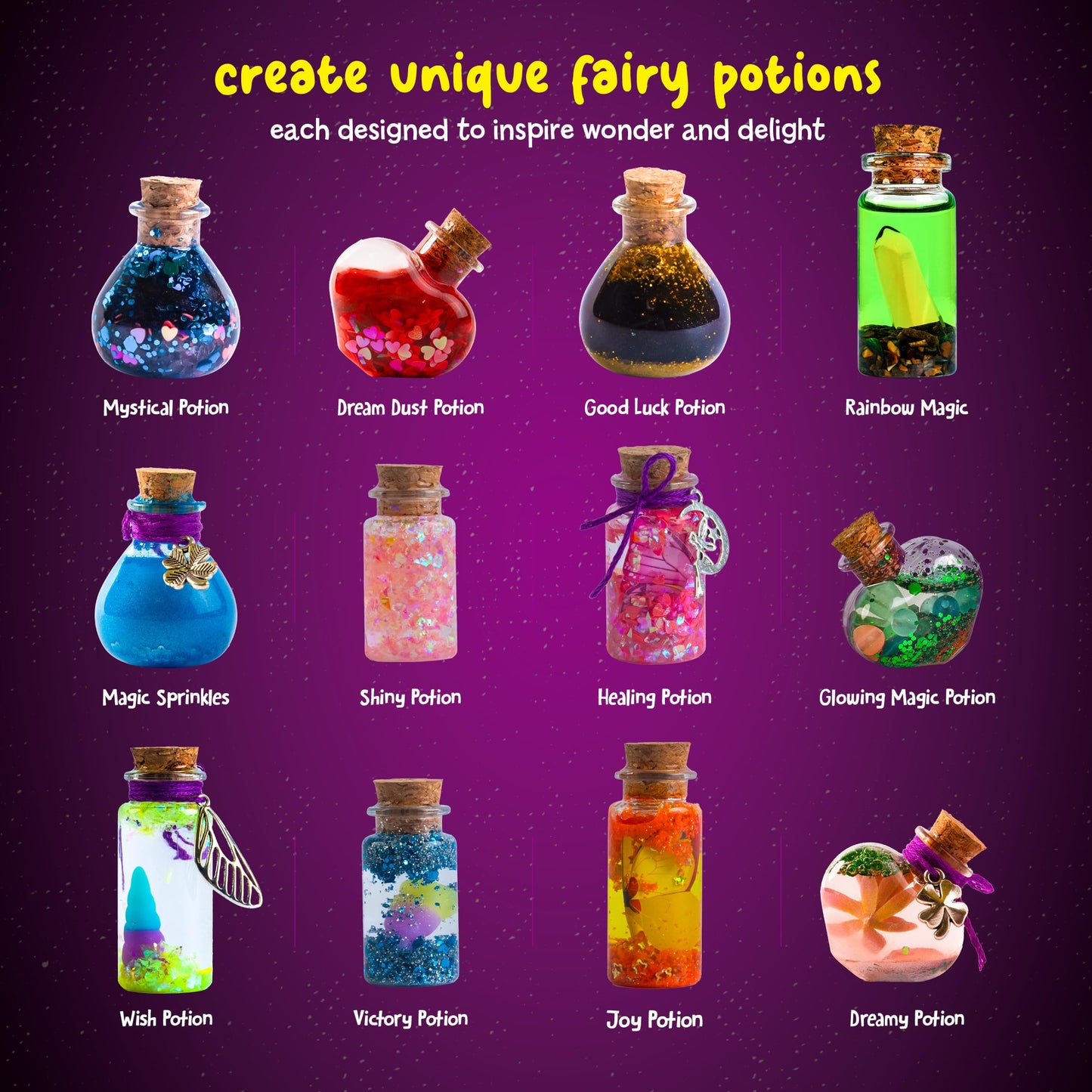 Dan&Darci Fairy Magic Potion Kit for Kids - Birthday Gifts for Girls - 6 7 8 9 10 Year Old Girl Gift Ideas - Toys 8-10 7-8 - Arts and Crafts for Kid Ages 6-8 Years - Magical Workshop Craft Kits