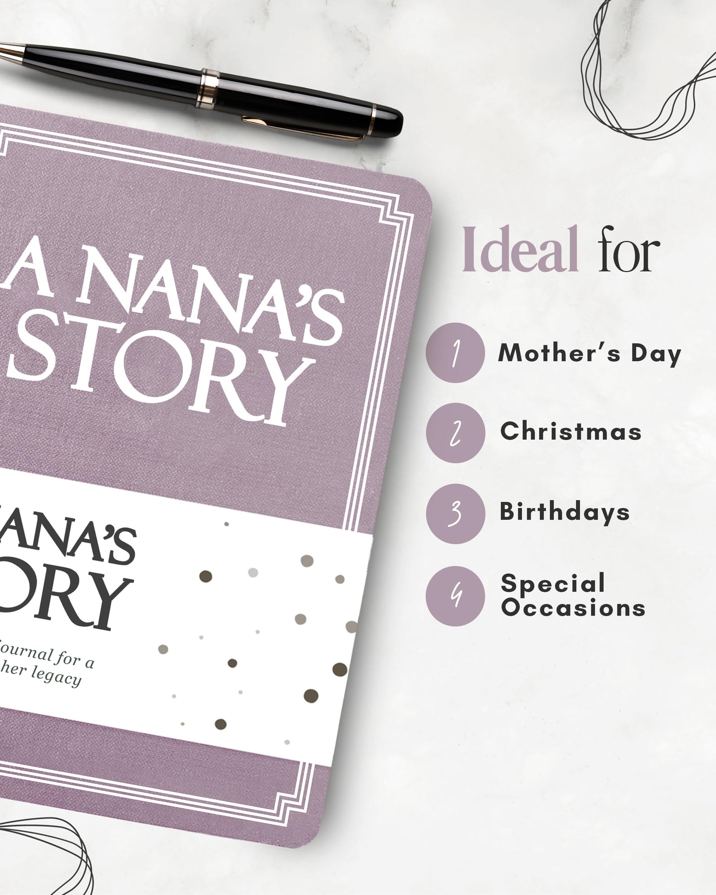 Nana's Life Story Journal (Hardcover): A Meaningful Keepsake for Nana to Share Her Journey and Memories, Book Includes 250+ Prompt Questions, Sentimental Gifts for Mother's Day, Birthday & Christmas