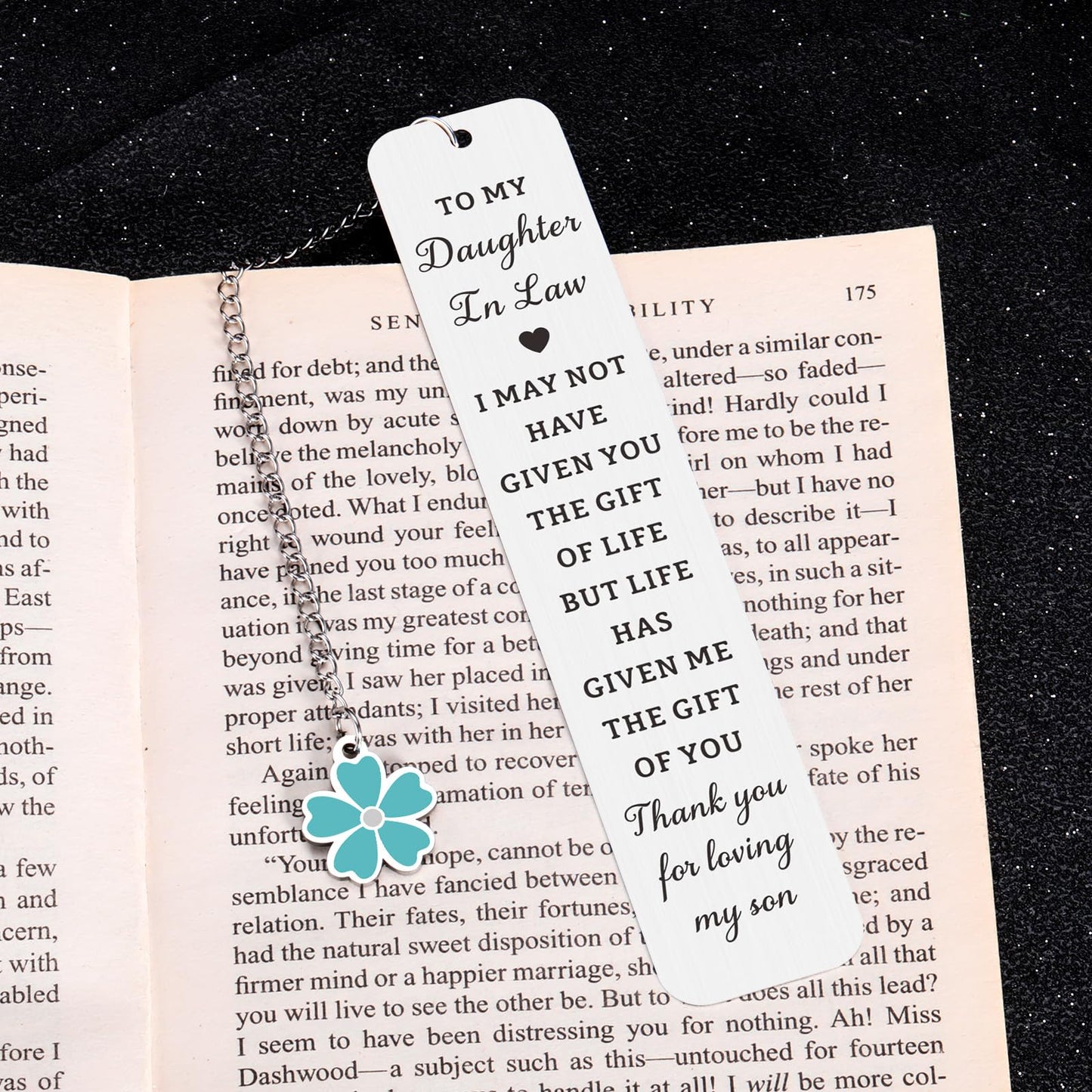 Daughter in Law Gifts from Mother in Law - Mothers Day Gifts for Daughter in Laws Birthday Future Daughters in Laws Gift for Mothers Day Birthday Wedding Anniversary, Bookmark for Book Lover Women