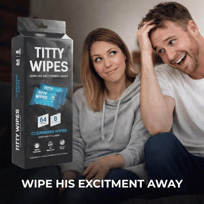 Titty Wipes Gag Gifts For Girlfriend, Birthday Gifts for Women, Funny Women Gifts, Bridal Shower Gifts for Wife, Bachelorette Gifts for Bride, Women Birthday Gifts, Bride Gifts, 1 Pack-64 Wipes