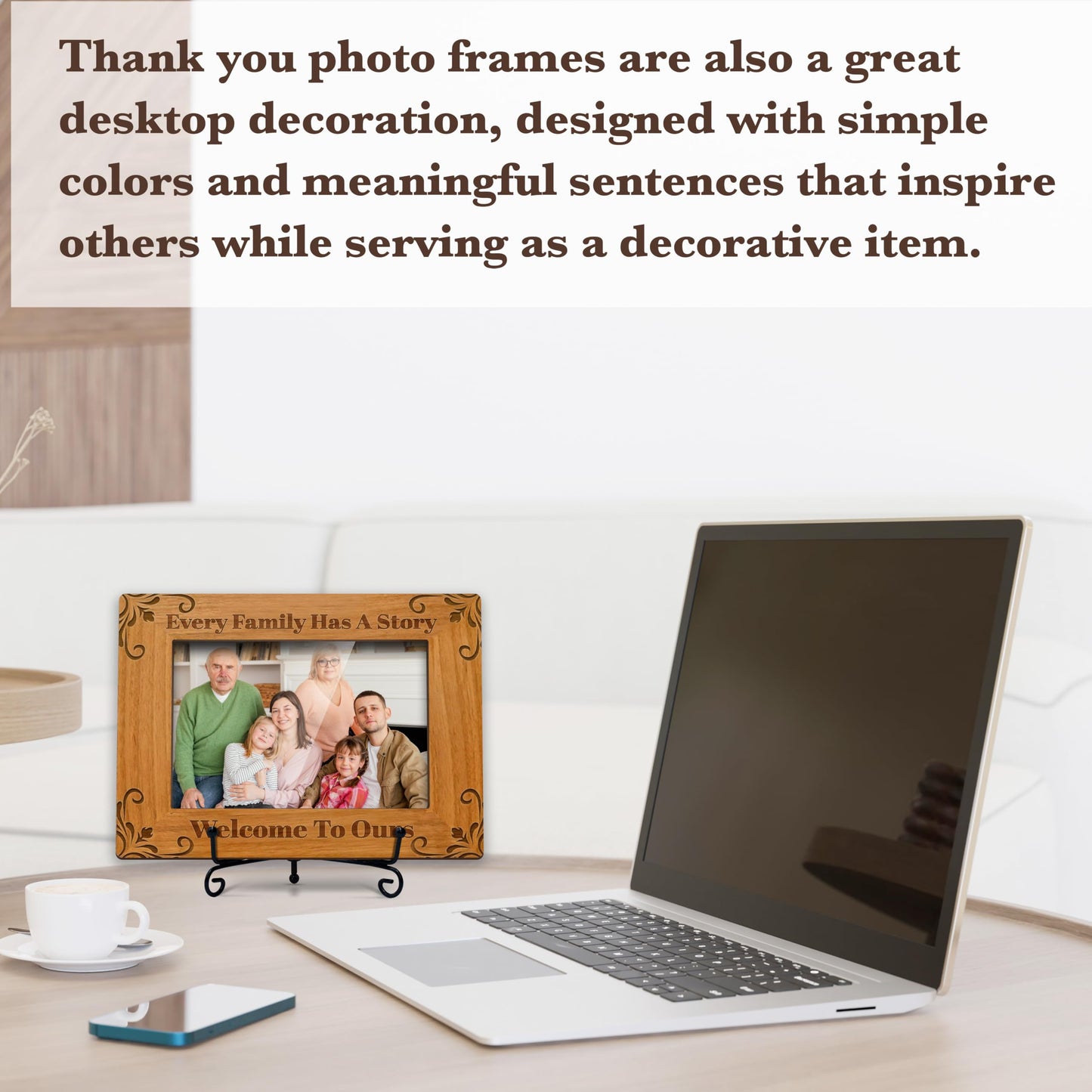 Family Picture Frame 4x6, Adoption Day Gifts for Stepdad Stepmom, Mother's Day Bonus Mom Gift, Father's Day Bonus Dad Gifts, Every Family Has a Story A21-1