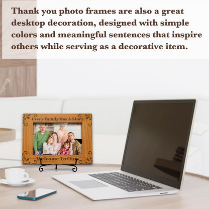 Family Picture Frame 4x6, Adoption Day Gifts for Stepdad Stepmom, Mother's Day Bonus Mom Gift, Father's Day Bonus Dad Gifts, Every Family Has a Story A21-1