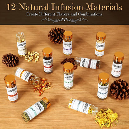 Alcohol Infusion Kit for Infusing Whiskey, Gin, Vodka, Tequila, Rum - DIY Your Own Flavored Spirits with Natural Ingredients - Anniversary, Birthday Gift for Men,Father Day Gifts,Husband