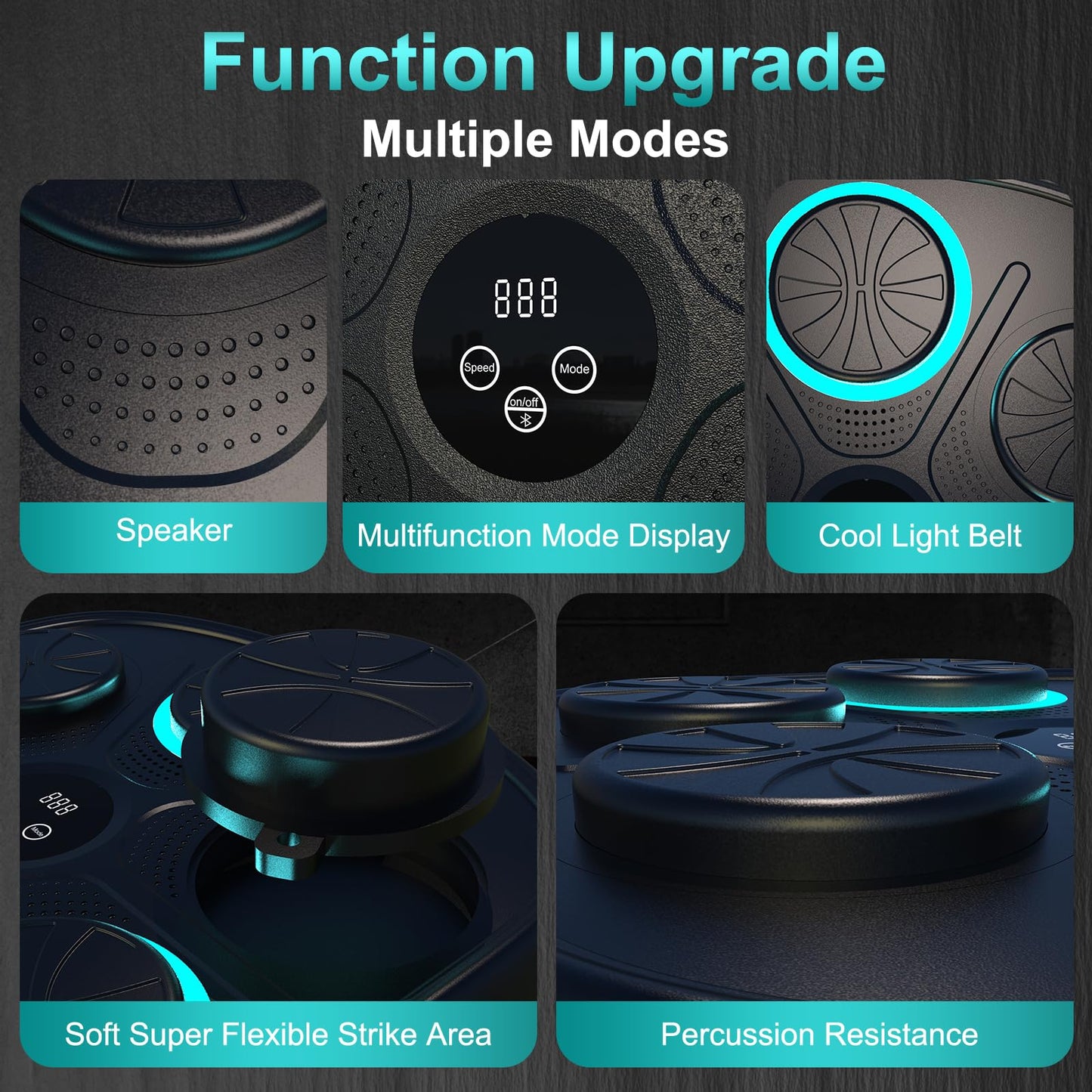 OurStarry New Model Smart Music Boxing Machine for Adults and Kids, Training Machine with LED Electronic Wall Mounted, Home Indoor Workout Equipment with Premium Boxing Gloves