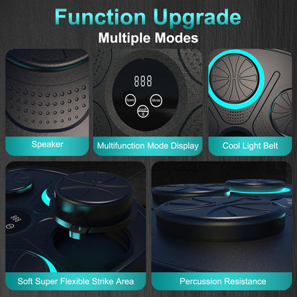 OurStarry New Model Smart Music Boxing Machine for Adults and Kids, Training Machine with LED Electronic Wall Mounted, Home Indoor Workout Equipment with Premium Boxing Gloves