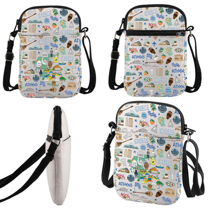 Greek Theme Travel Gift Greece Trip Crossbody Bag Greece Honeymoon Gift