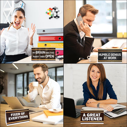 Fancy Land Desk Flip Accessories Funny Desk Supplies for Work 30 Desktop Flip Messages Decor Office Colleague Coworkers
