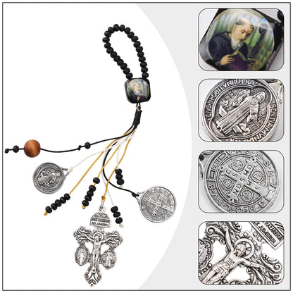 Brilucky St Benedict Medals for Door with Pardon Crucifix Prayer Cards,House Blessing Catholic Gift Set for New Home Door Hanger Decor,Medalla De San Benito La Cruz Del Perdon Catolica