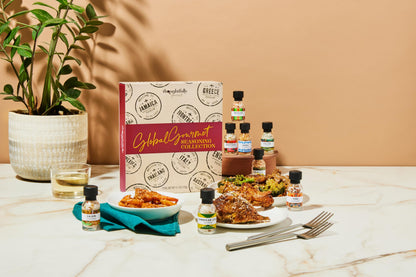 Thoughtfully Gourmet, Global Spice Collection Gift Set, International Seasonings Set, Flavors Include Greek, Italian, Mexican, Cajun Seasoning & More, Spice Set of 8