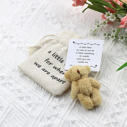 LUOKIFUR Pocket Bear Gift Long Distance Teddy Bear I Love You/Couple Memorial/Missing You Gift (we are Apart)