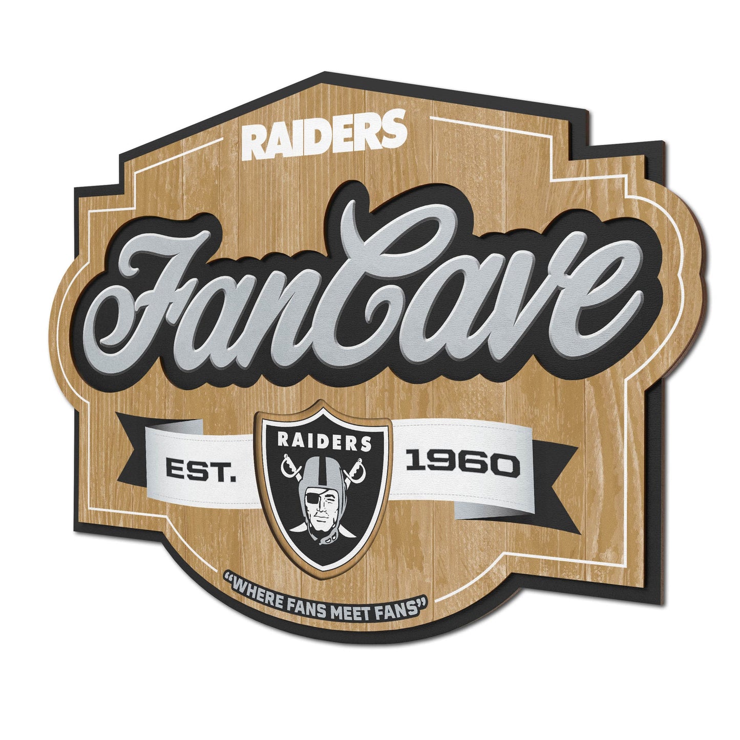 YouTheFan NFL Officially-licensed FanCave 3D wall art - ready-to-hang, 3D multi-layered construction - floating wall mount design - Perfect fan gift