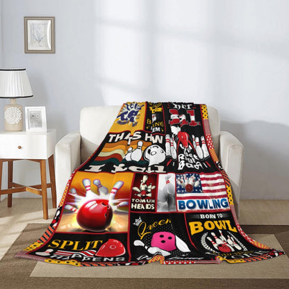 Bowling Gifts, Bowling Gifts for Men, Funny Bowling Gift for Bowlers, Blankets for Bowling Lovers 60"x 50"