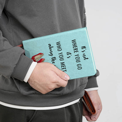 JOHSBYD Wizard Inspirational Gifts Journal Notebook It's Not Where You Go Leather Notebook Inspired Gifts Cosplay Dorothy Notebook Gifts for Fans Collectors Friends(It's Not Where You Go)