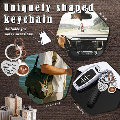 Coffee keychain takeaway bag charm is a great gift for family and friends who love coffee