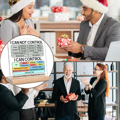I Can Not Control Psychology Motivational Acrylic Plaque Sign, Mental Health Gifts for Student Graduation, Therapist Office Gifts, Inspirational Gift, School Counselingn Office Home Desk Decor Sign