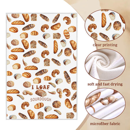 Peryiter 6 Pcs Sourdough Baking Kitchen Towels 16 x 24 Inch Sour Dough Proofing Flour Sack Tea Towels Gift for Baking Sour Dough Cloths for Sourdough Bread Cloths for Kitchen Women Chef Bake Lovers