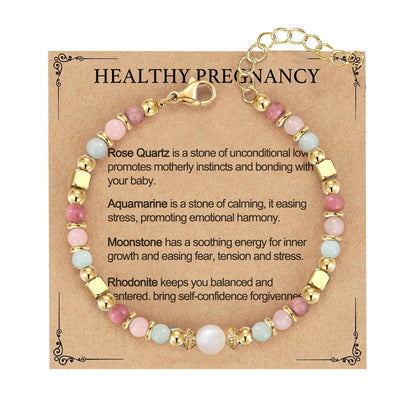 Healthy Pregnancy Bracelet for Mother New Mom, Pregnancy Gifts for Expecting Mom