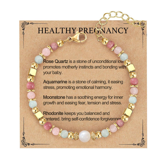 Healthy Pregnancy Bracelet for Mother New Mom, Pregnancy Gifts for Expecting Mom