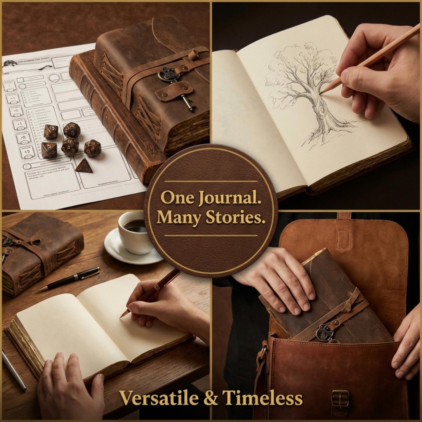 cuero Vintage Leather Journal - Antique Handmade Leather Bound journal with deckle edge paper for Men And Women Diary - Leather Sketchbook - Drawing Journal Notebook - Great Gift (5 by 7 inch)
