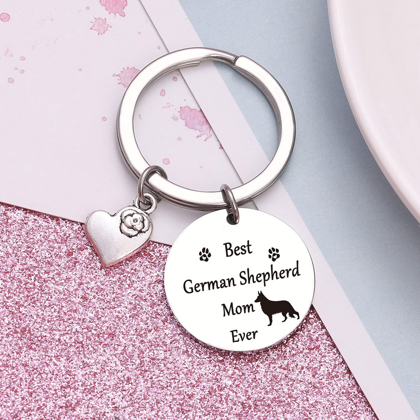 NOTHERS RSZOTW German Shepherd Keychain - German Shepherd Dog Mom Gifts - Dog Keychain