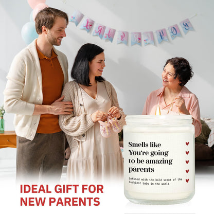 SteadStyle New Parents Gifts for Couples, Soy Wax Lavender Scented Candle - Gender Reveal Gifts for Parents to Be (7oz)