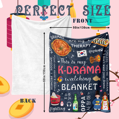 Vuinezo Korean Drama Gifts, Christmas Kdrama Blanket 50"X60", Kpop Merch, K Drama Gifts for Women/Men, Korean Gift, K Pop Gifts Teen Girl, Korean Gifts for Women, Kdrama Merch, Kdrama Gifts