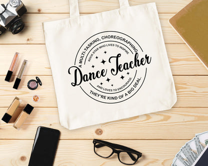 Teacher Canvas Tote Bag, Dance Teachers Definition Tote, Dance Teacher Appreciation Gift Bags, Teachers Stuff Bag, Retirement Gifts for Women, Shoulder Bags Gifts for Dance Teachers -19