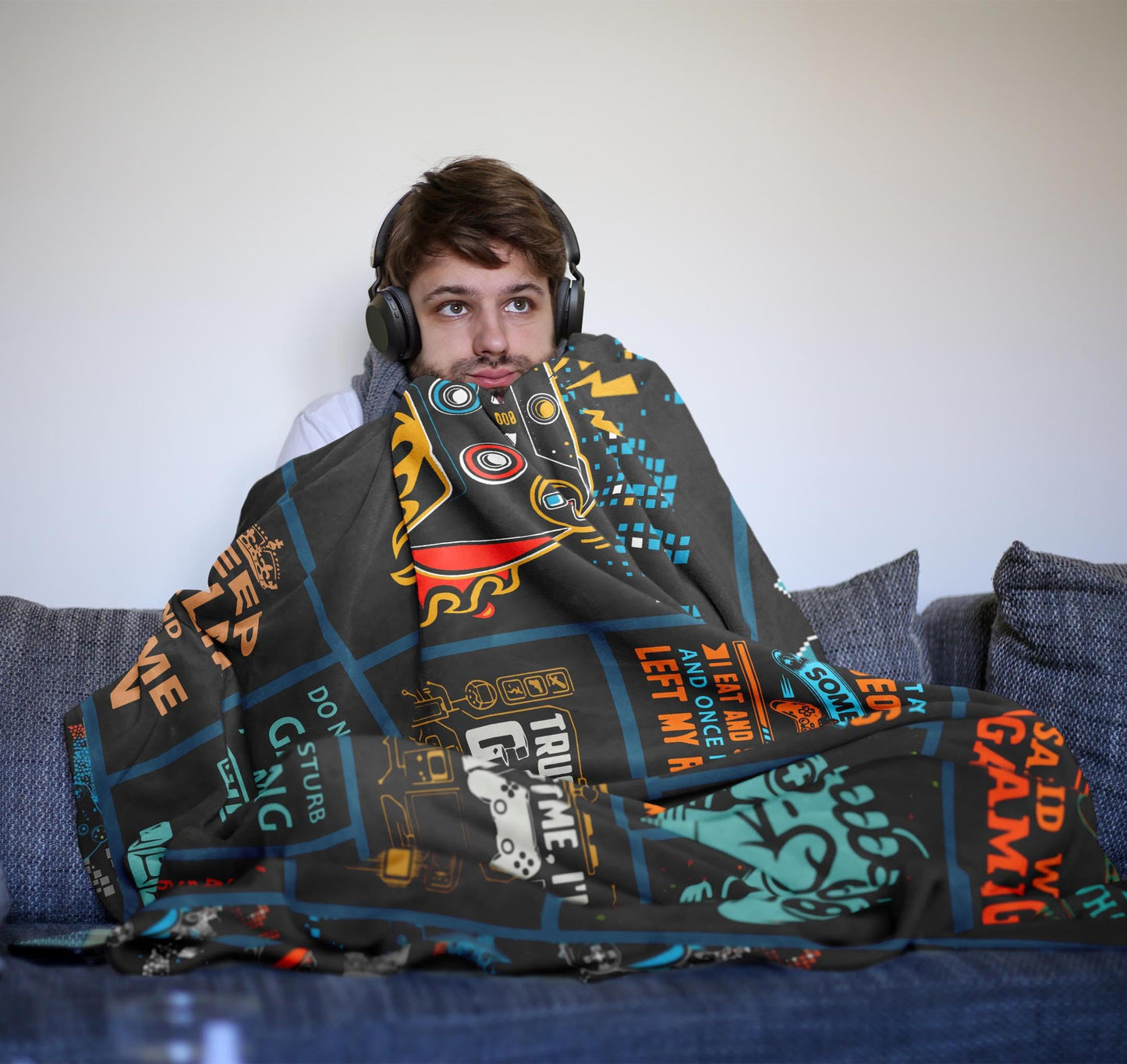 Gamer Gifts for Boys/Men/Girls/Women, Best Gaming Gifts for Video Game Lover, Game Room Decor for Gamers, Birthday Gameboy Blanket for Teens/Kids Soft Throw 50" x 60"