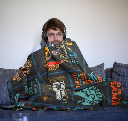 Gamer Gifts for Boys/Men/Girls/Women, Best Gaming Gifts for Video Game Lover, Game Room Decor for Gamers, Birthday Gameboy Blanket for Teens/Kids Soft Throw 50" x 60"