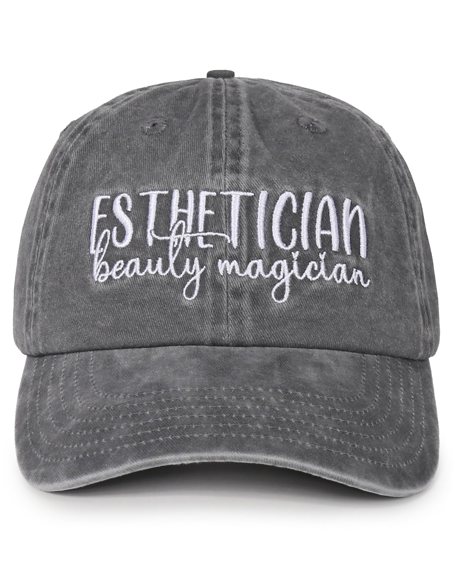 InnoBeta Esthetician Gifts Cap for Women - Adjustable Vintage Washed Cotton Embroidered Hat - Gift for Magic Beauty