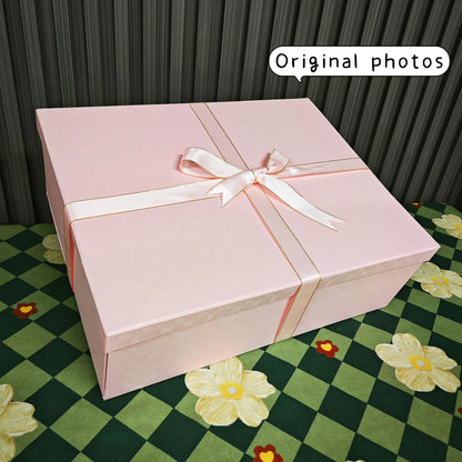 YINUOYOUJIA Large Gift Box 16.5x13x5.5 inches,Pink Gift Box for Presents,Birthday,Valentine's Day,Mother's Day,Christmas,Anniversary.