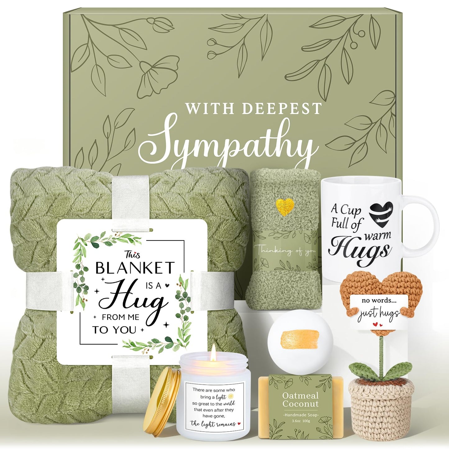 Sympathy Gift Baskets Unique Sympathy Gifts for Loss of Loved One Mom Dad Mother Father Husband Memorial Grief Condolences Remembrance Bereavement Gift Idea for Loss Miscarriage Care Package for Women
